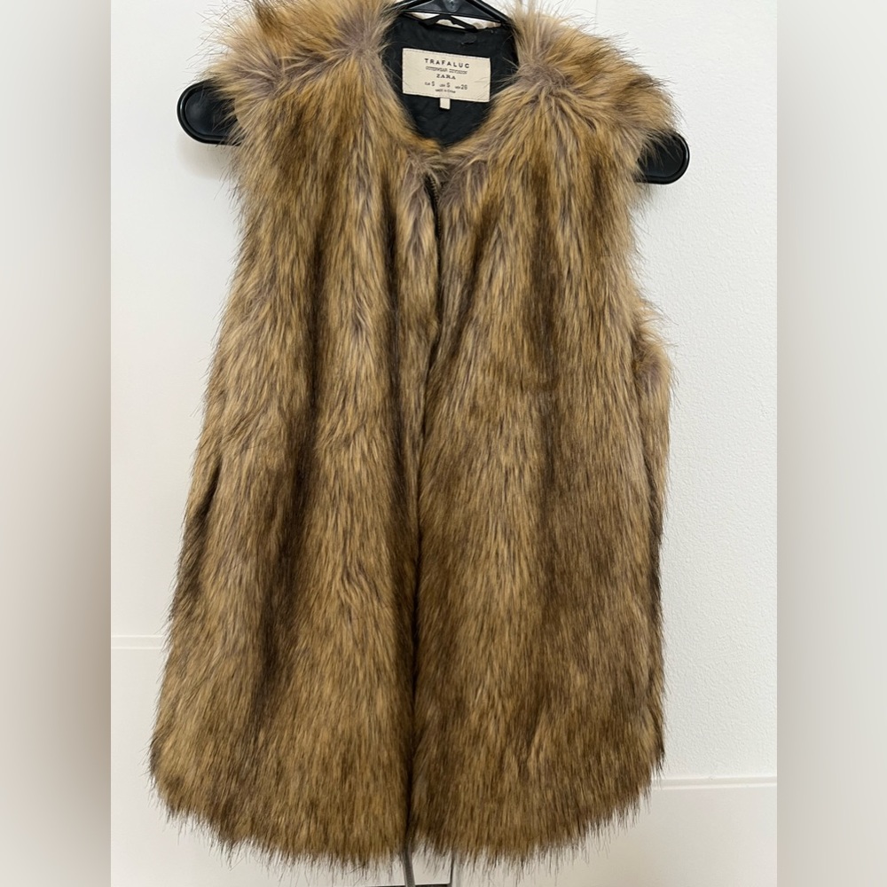 Zara Trafaluc Faux Fur Vest